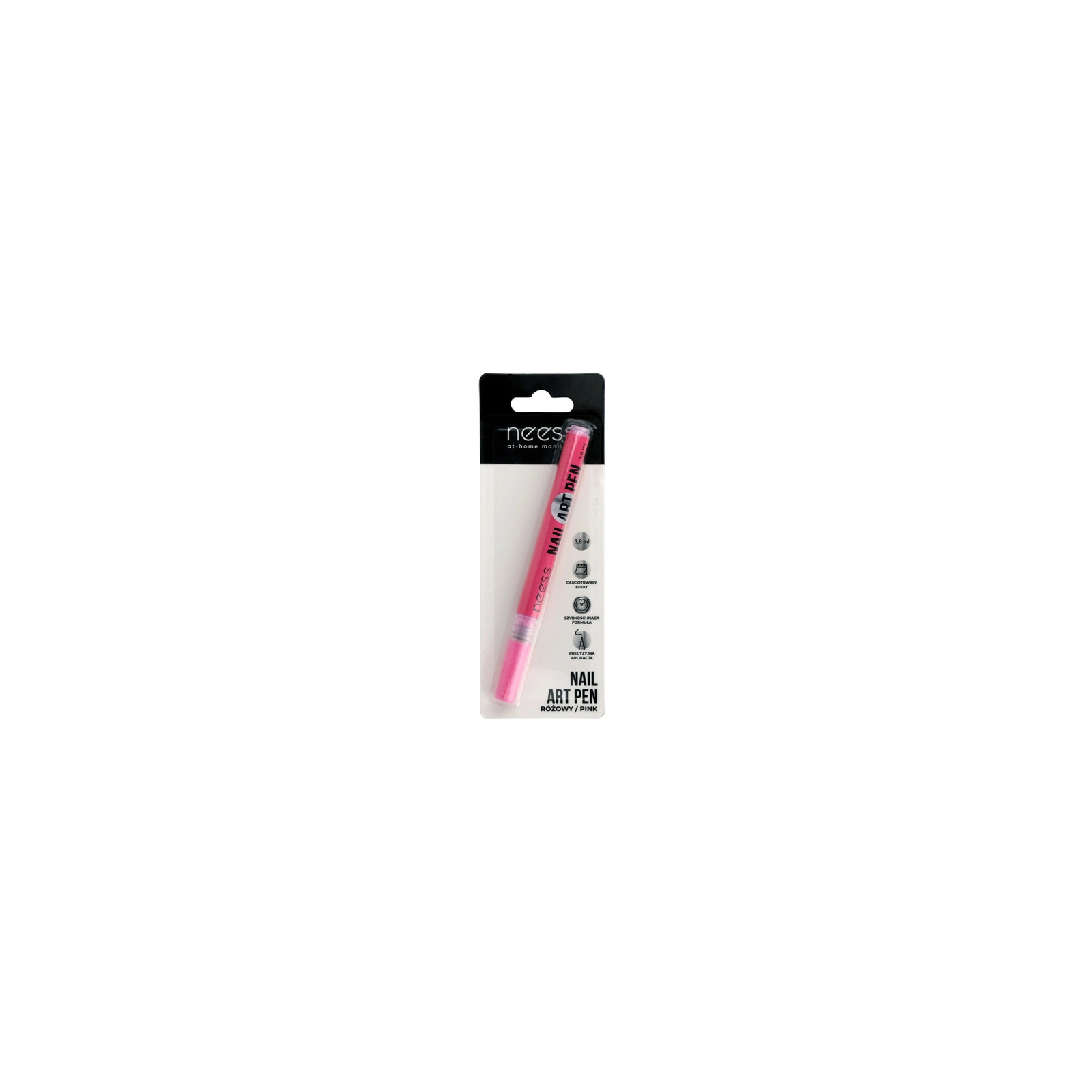 NESS Nail Art Pen pisak do zdobienia paznokci Różowy 2454 3,8ml