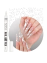 NESS Nail Art Pen pisak do zdobienia paznokci Biały 2450 3,8ml