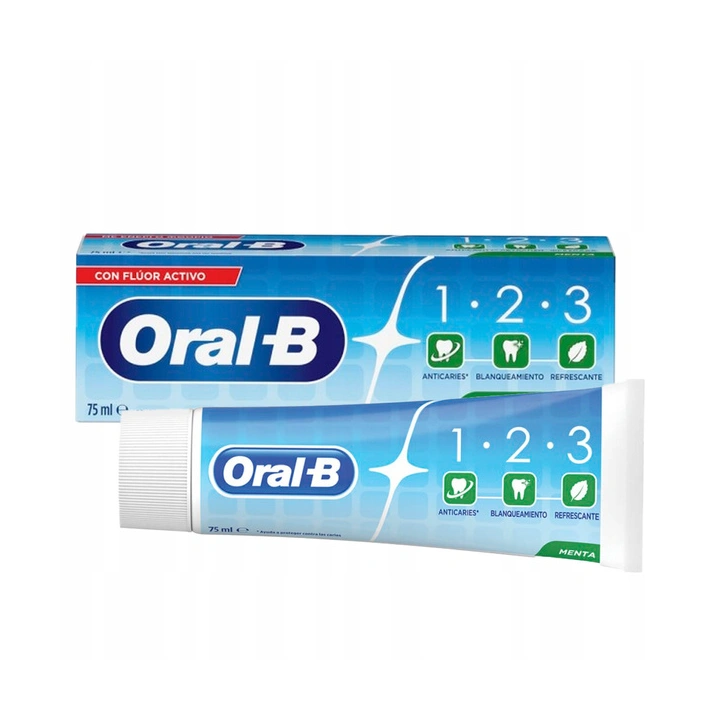 ORAL-B 1.2.3 Extra Fresh pasta do zębów z aktywnym fluorem 75ml