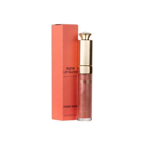 PIERRE RENE Glow Lip Gloss rozświetlający błyszczyk do ust CORAL 8ml