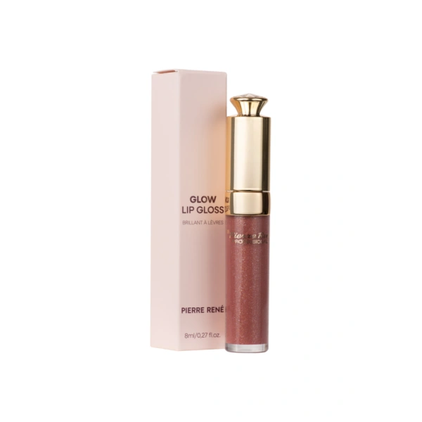 PIERRE RENE Glow Lip Gloss rozświetlający błyszczyk do ust ROSE 8ml