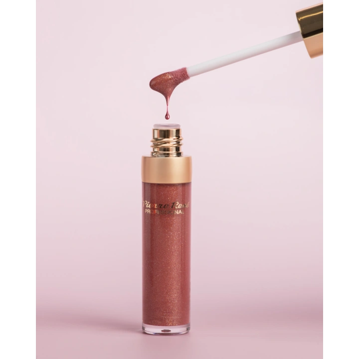 PIERRE RENE Glow Lip Gloss rozświetlający błyszczyk do ust ROSE 8ml