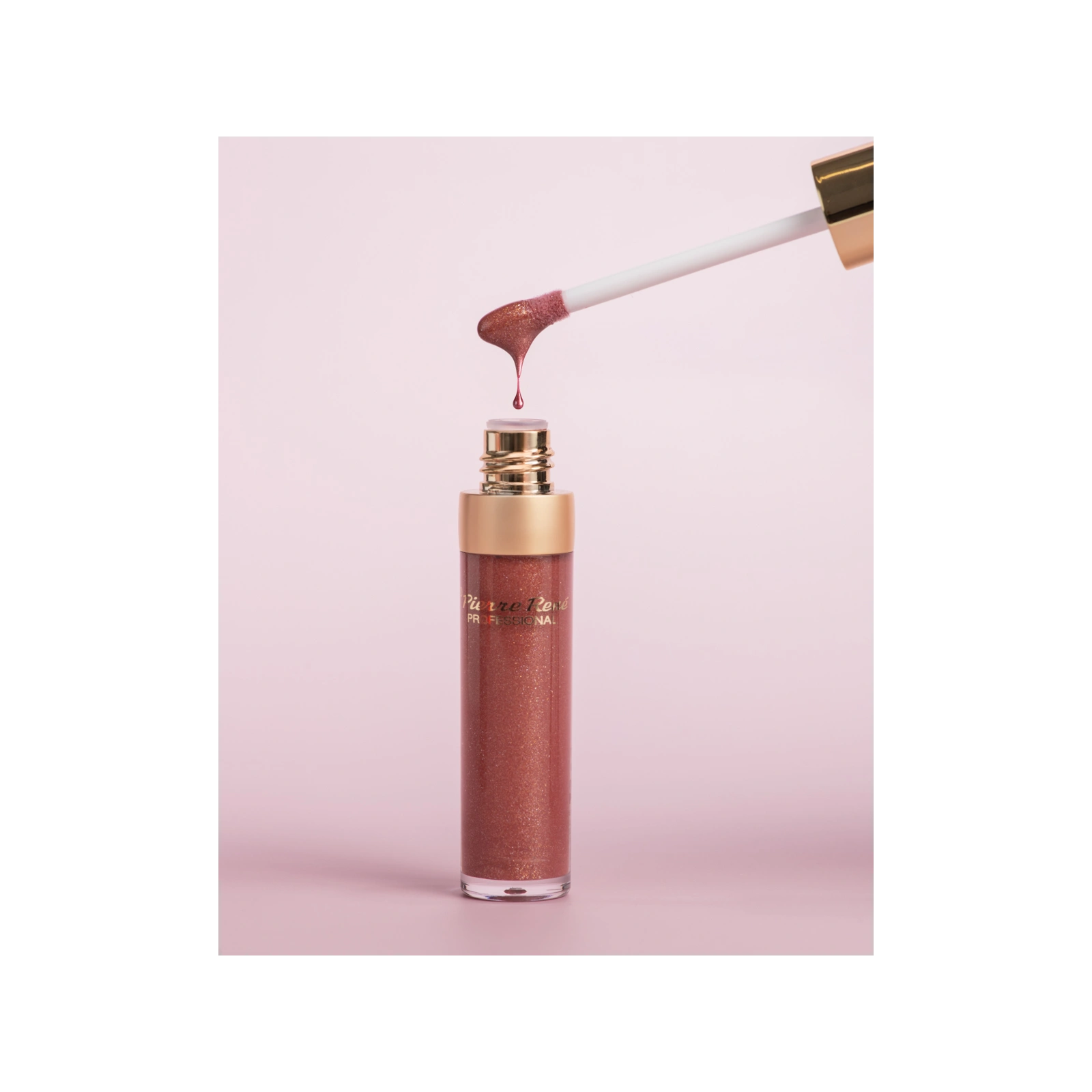 PIERRE RENE Glow Lip Gloss rozświetlający błyszczyk do ust ROSE 8ml