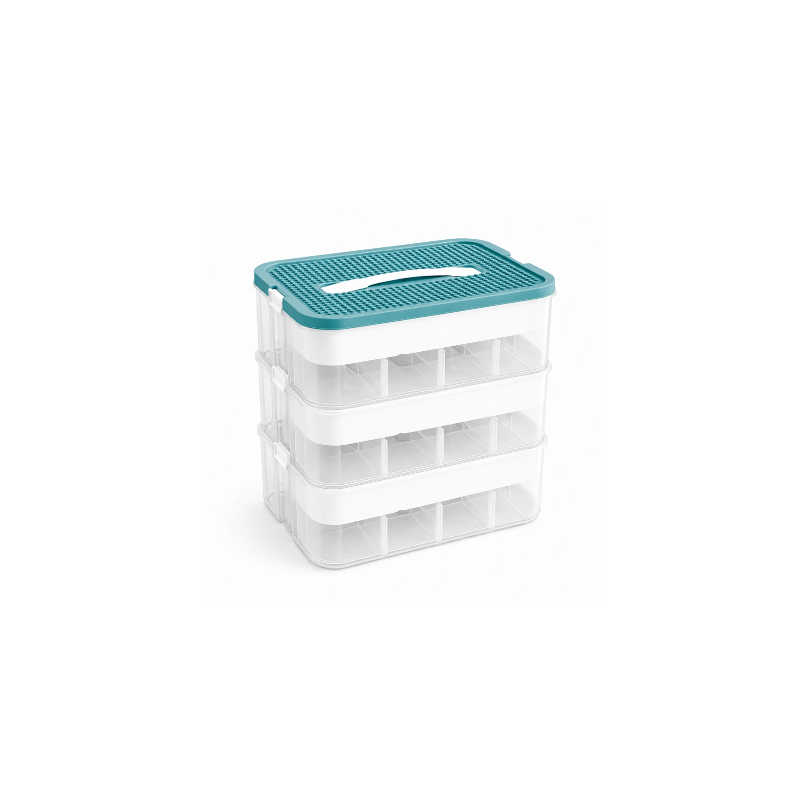 ECARLA organizer sorter na klocki z tacą do układania 31x30x22cm CB82