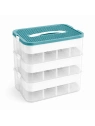ECARLA organizer sorter na klocki z tacą do układania 31x30x22cm CB82