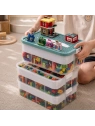 ECARLA organizer sorter na klocki z tacą do układania 31x30x22cm CB82