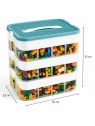 ECARLA organizer sorter na klocki z tacą do układania 31x30x22cm CB82