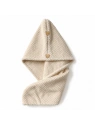 ECARLA ręcznik kapturek, turban do włosów 65x25cm Kremowy REC60K