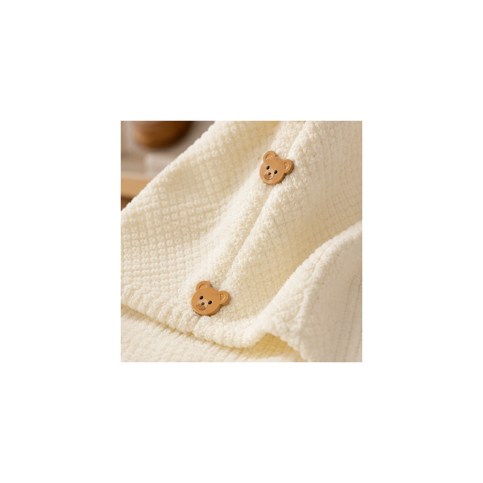 ECARLA ręcznik kapturek, turban do włosów 65x25cm Biały REC60B