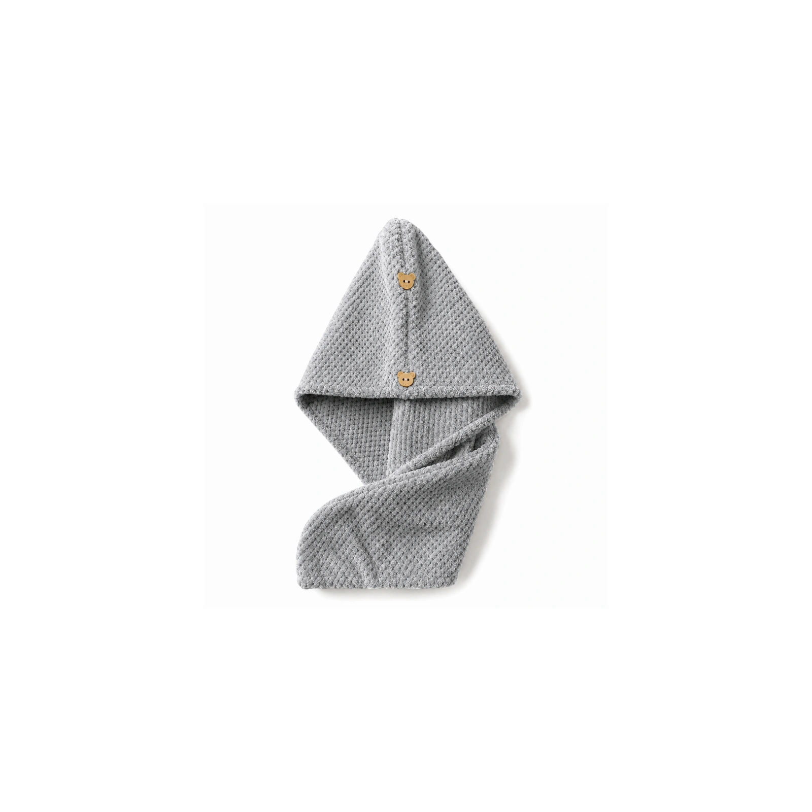 ECARLA ręcznik kapturek, turban do włosów 65x25cm Grafit REC60GRAF