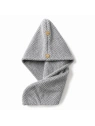 ECARLA ręcznik kapturek, turban do włosów 65x25cm Grafit REC60GRAF