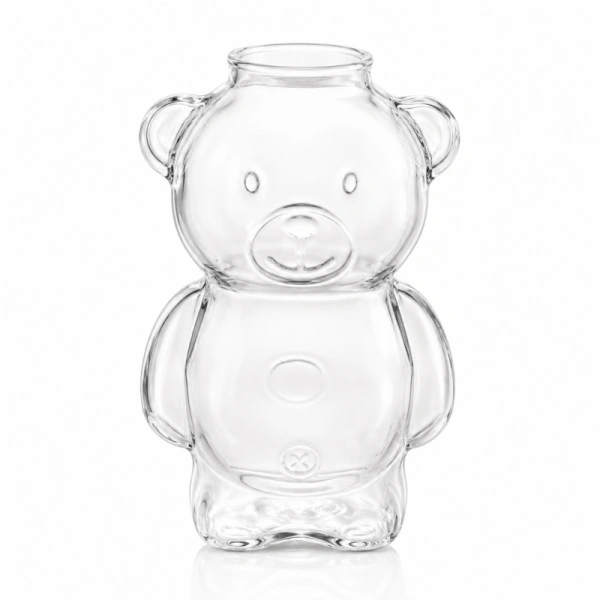 ECARLA Bear Glass szklanka do kawy, matchy 300ml bez słomki SZK221