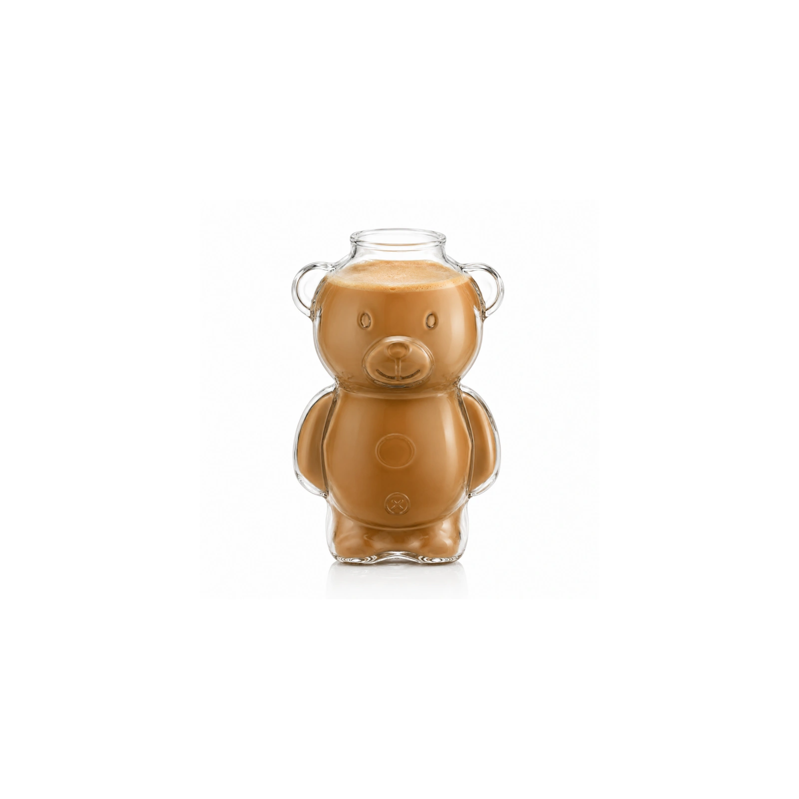 ECARLA Bear Glass szklanka do kawy, matchy 300ml bez słomki SZK221