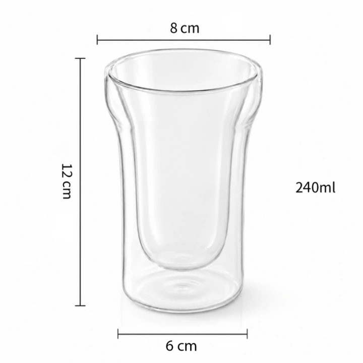 ECARLA szklanka termiczna z podwójnym dnem 240ml SZK220