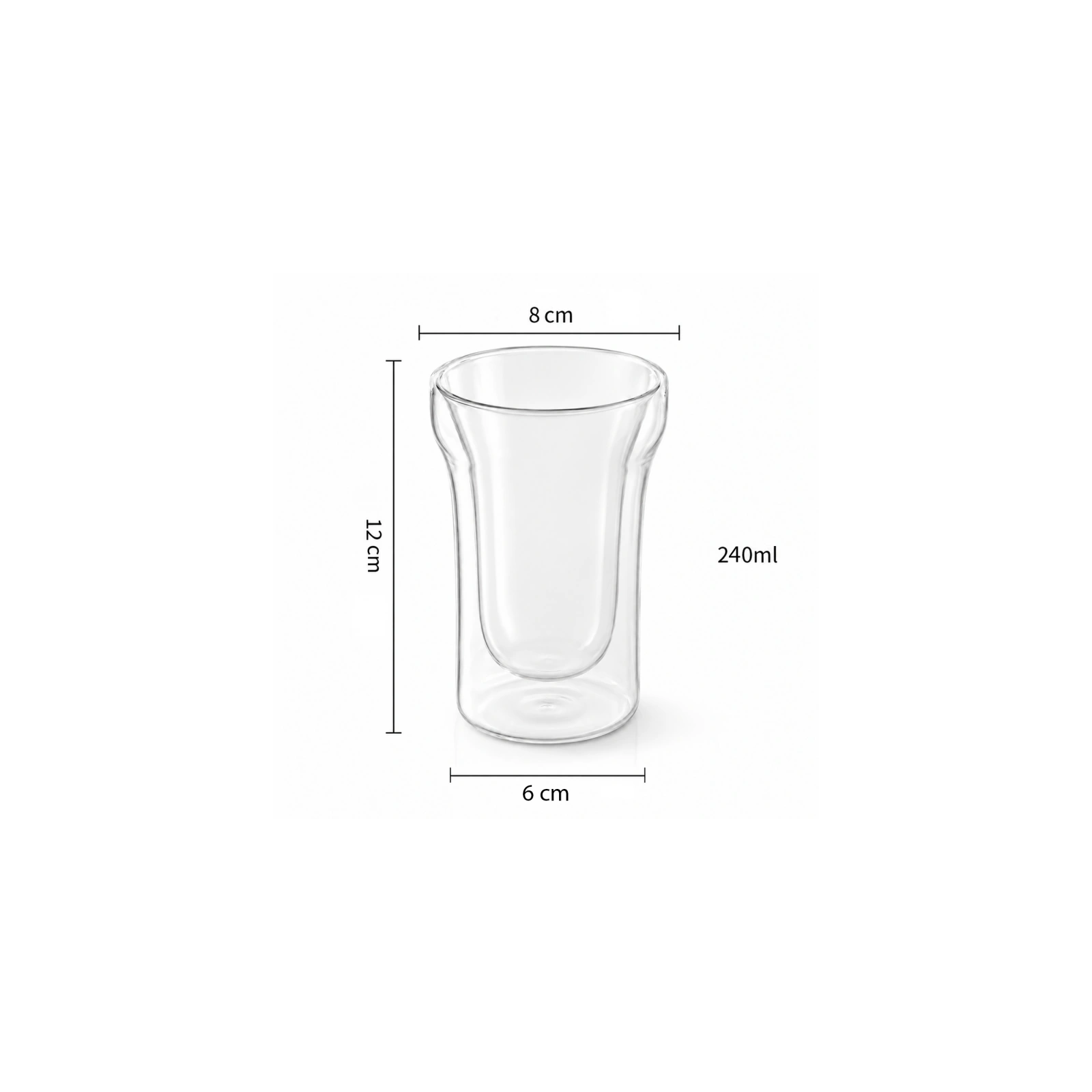 ECARLA szklanka termiczna z podwójnym dnem 240ml SZK220