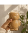 ECARLA Bear Glass szklanka do kawy, matchy 300ml bez słomki SZK221