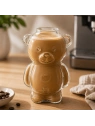 ECARLA Bear Glass szklanka do kawy, matchy 300ml bez słomki SZK221