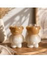 ECARLA Bear Glass szklanka do kawy, matchy 300ml bez słomki SZK221