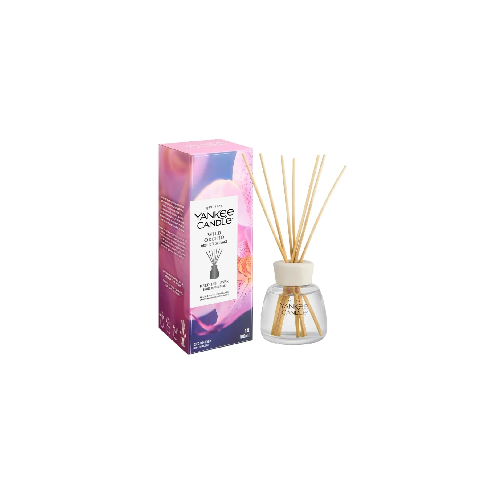 YANKEE CANDLE Reed Diffuser New pałeczki zapachowe WILD ORCHID 100ml