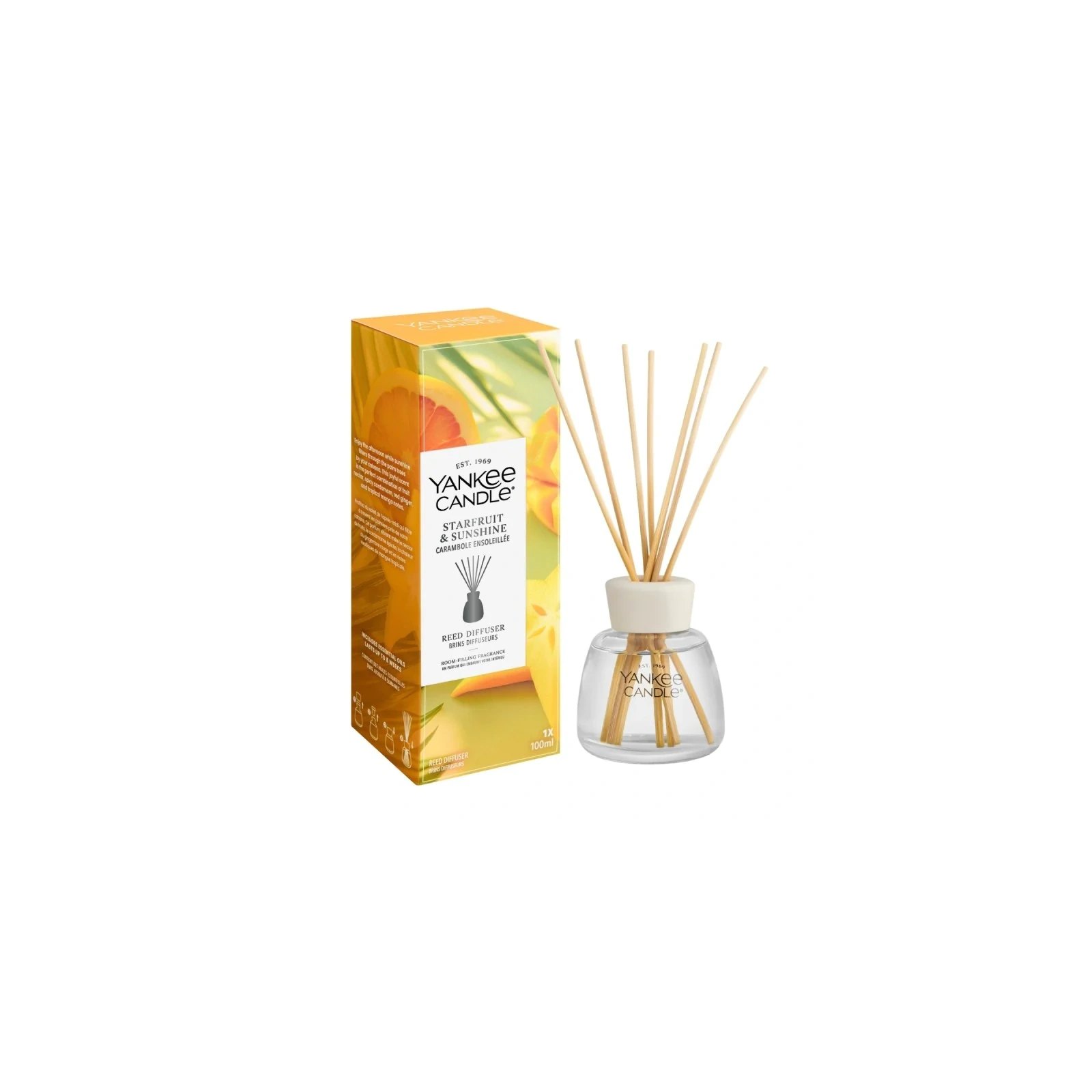 YANKEE CANDLE Reed Diffuser New pałeczki zapachowe STARFRUIT & SUNSHINE 100ml