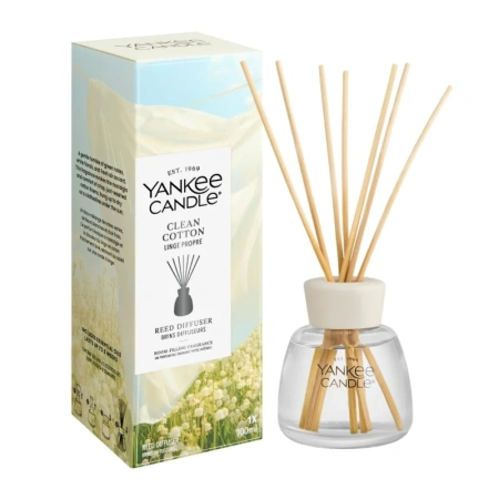 YANKEE CANDLE Reed Diffuser New pałeczki zapachowe CLEAN COTTON® 100ml