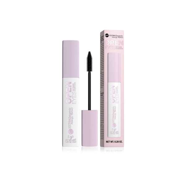 BELL Open Eyes Intense wydłużająco-pogrubiająca mascara do rzęs Black 8ml