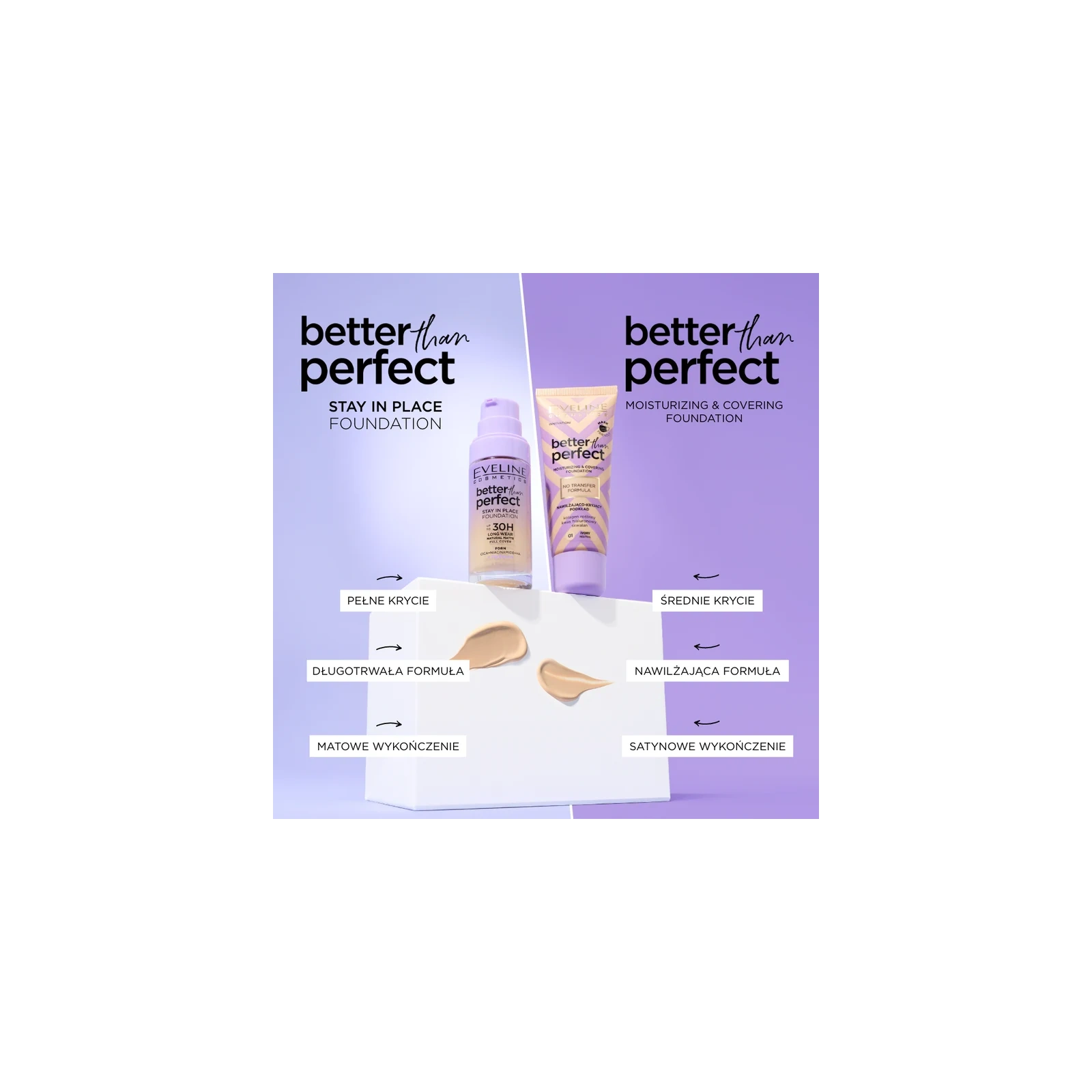 EVELINE Better Than Perfect długotrwały podkład do twarzy matujący 04 Golden Vanilla 30ml