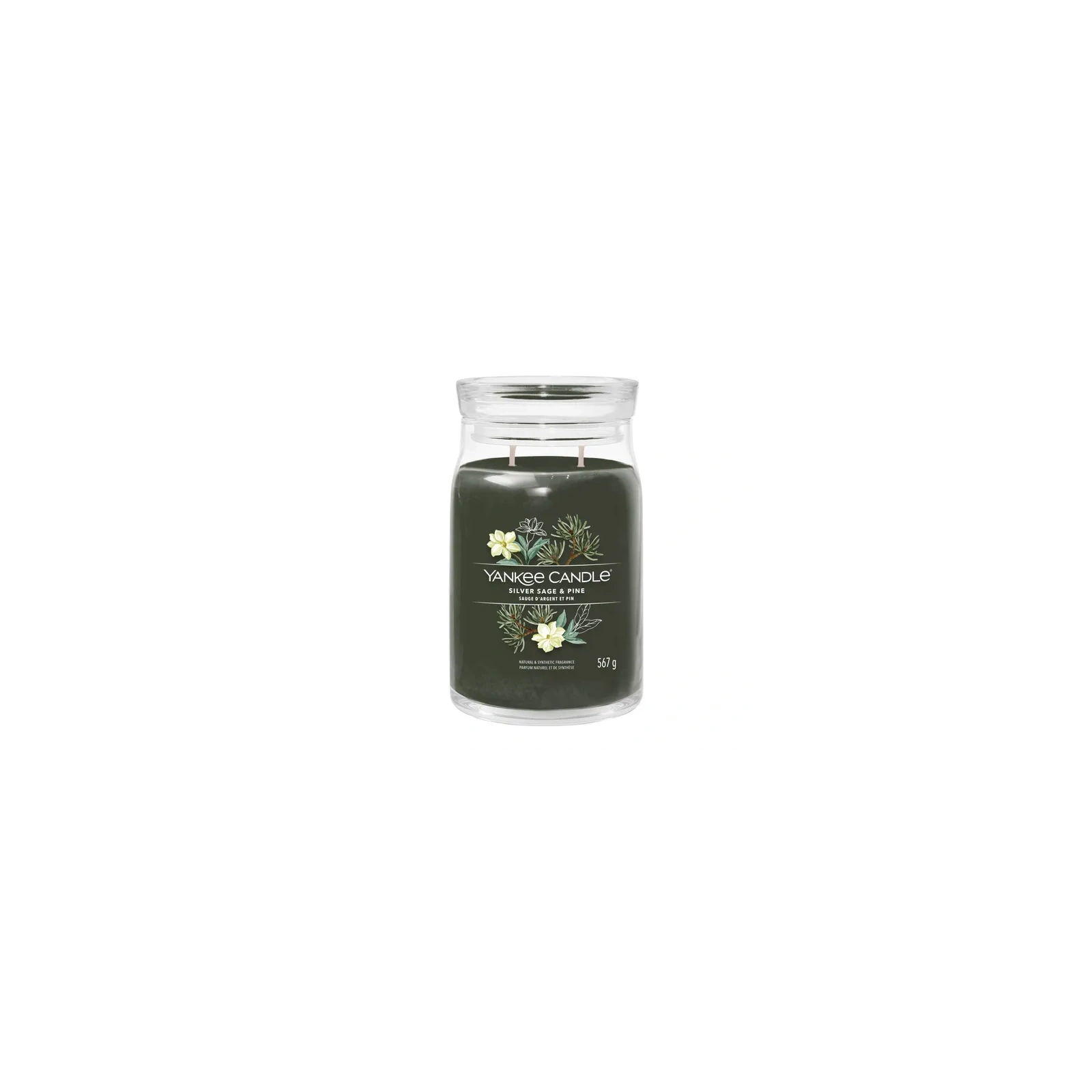 YANKEE CANDLE Signature Duża świeca w słoiku SILVER SAGE & PINE 567g