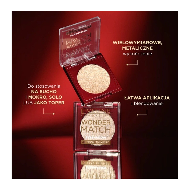 EVELINE Wonder Match Eyeshadow ultra błyszczący cień-topper do powiek 10 Moon Sparkle
