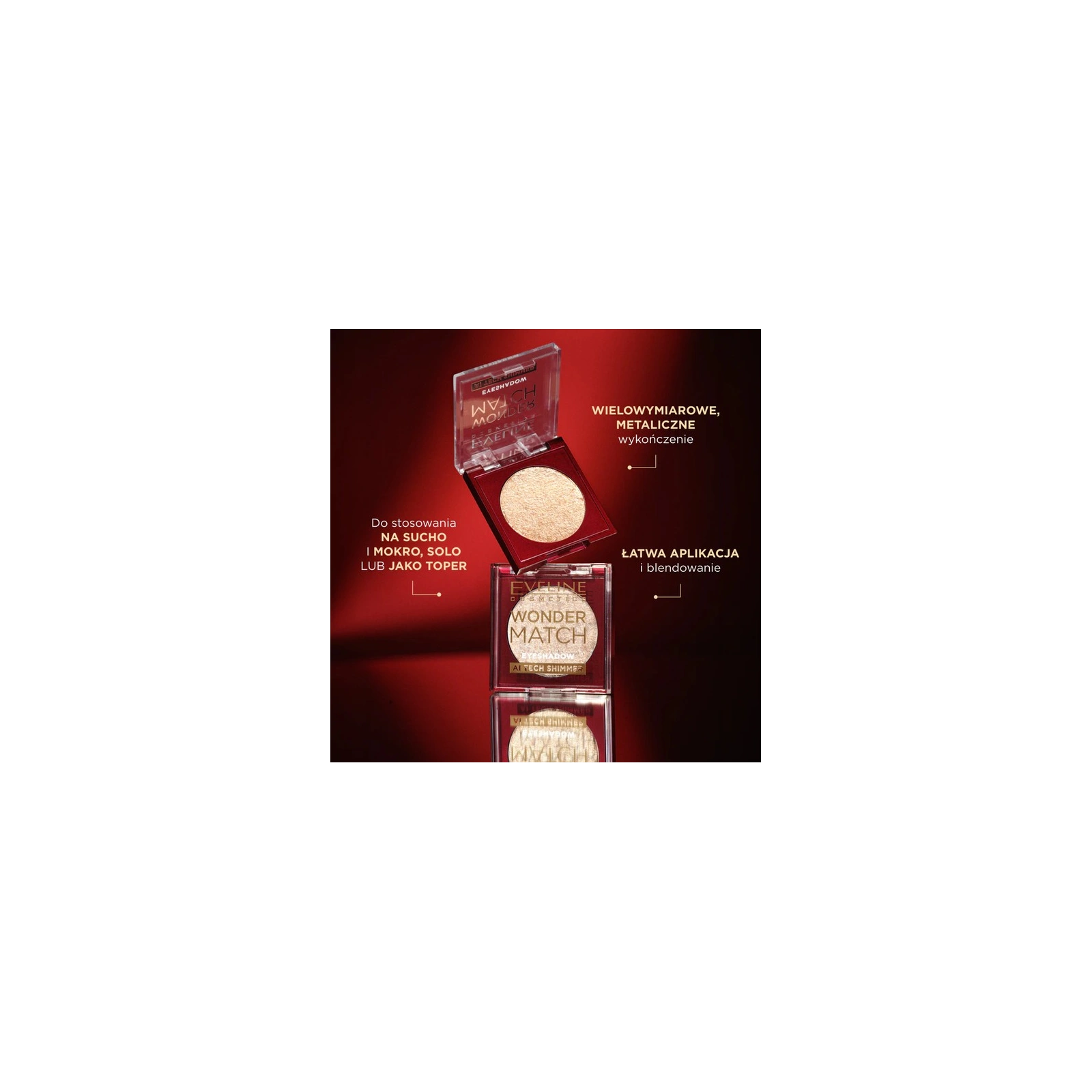 EVELINE Wonder Match Eyeshadow ultra błyszczący cień-topper do powiek 10 Moon Sparkle