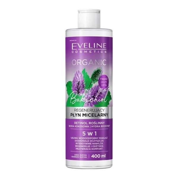 EVELINE Organic regenerujący płyn micelarny do twarzy Bakuchiol 500ml