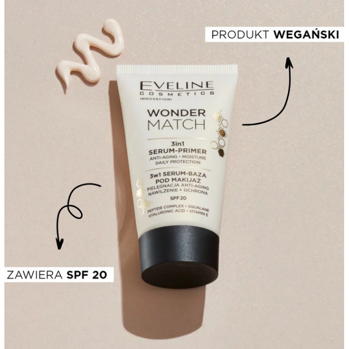 EVELINE Wonder Match serum-baza pod makijaż 3w1 30ml