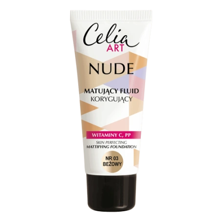 CELIA Matt Nude matujący podkład korygujący 03 Beżowy 30ml