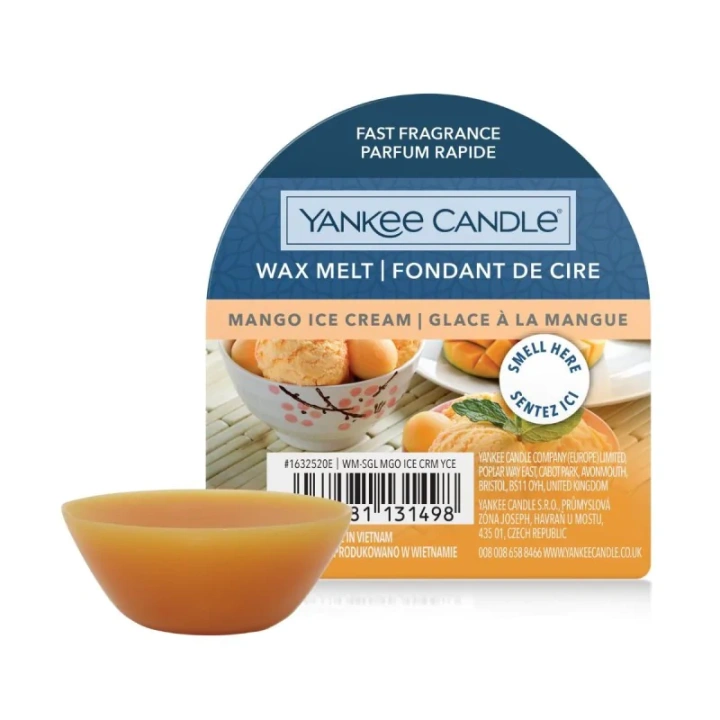 YANKEE CANDLE Classic Wax wosk zapachowy MANGO ICE CREAM 22g