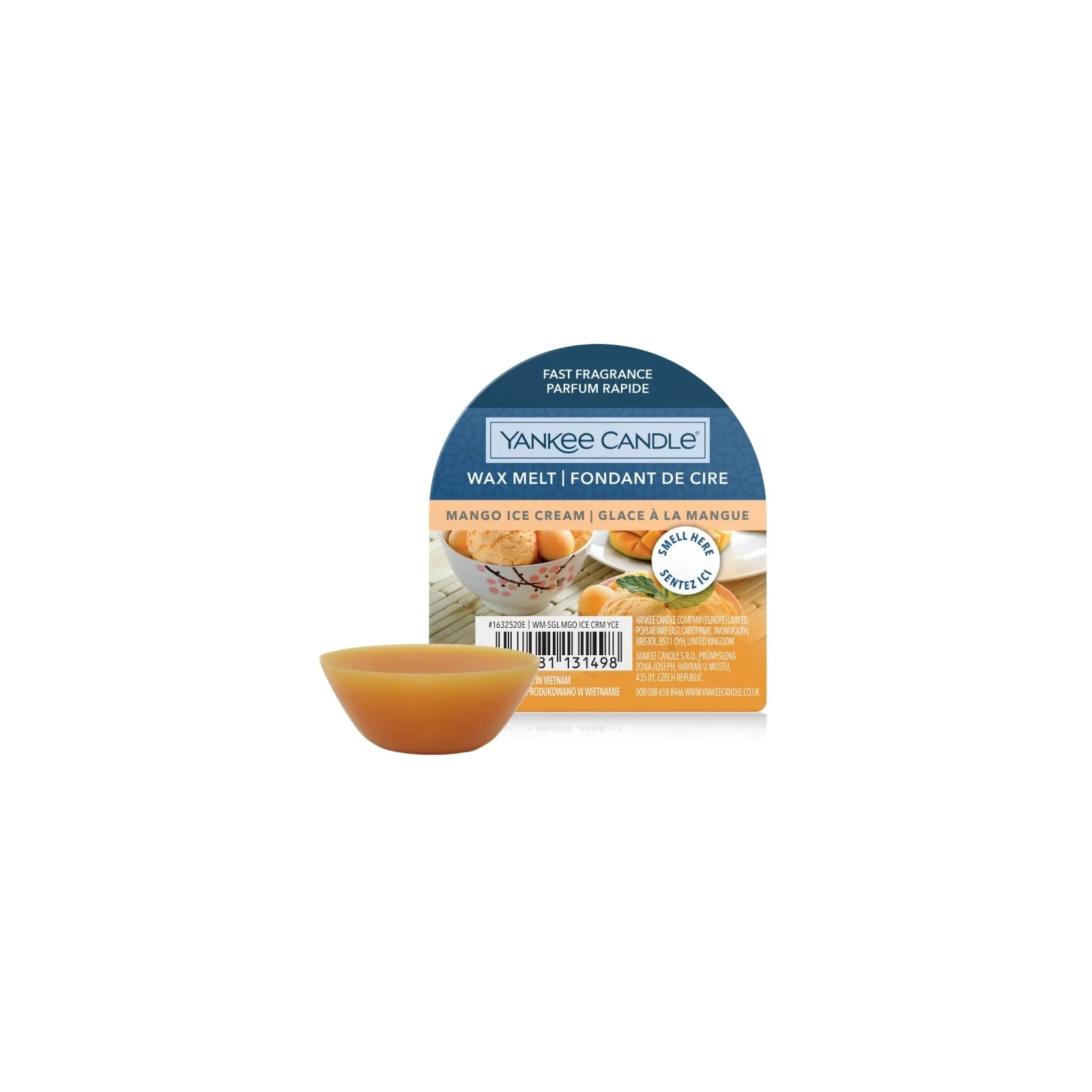 YANKEE CANDLE Classic Wax wosk zapachowy MANGO ICE CREAM 22g