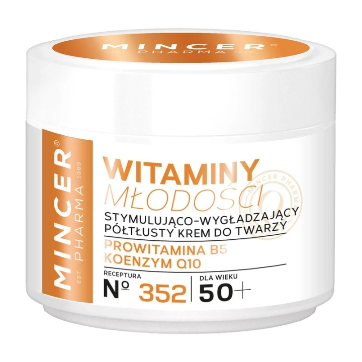MINCER PHARMA Witaminy Młodości półtłusty krem do twarzy 50+ 50ml