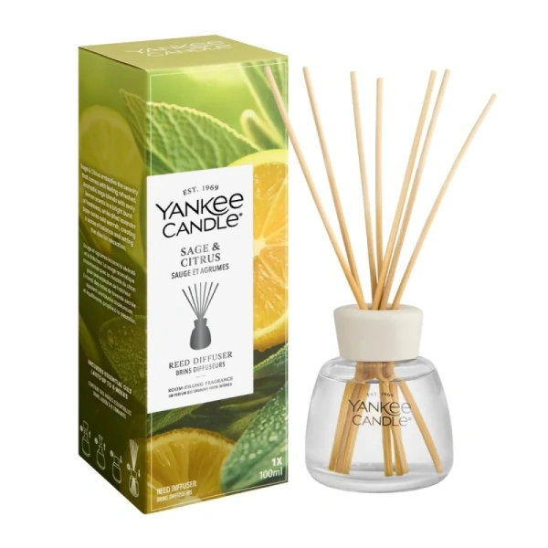 YANKEE CANDLE Reed Diffuser New pałeczki zapachowe SAGE & CITRUS 100ml