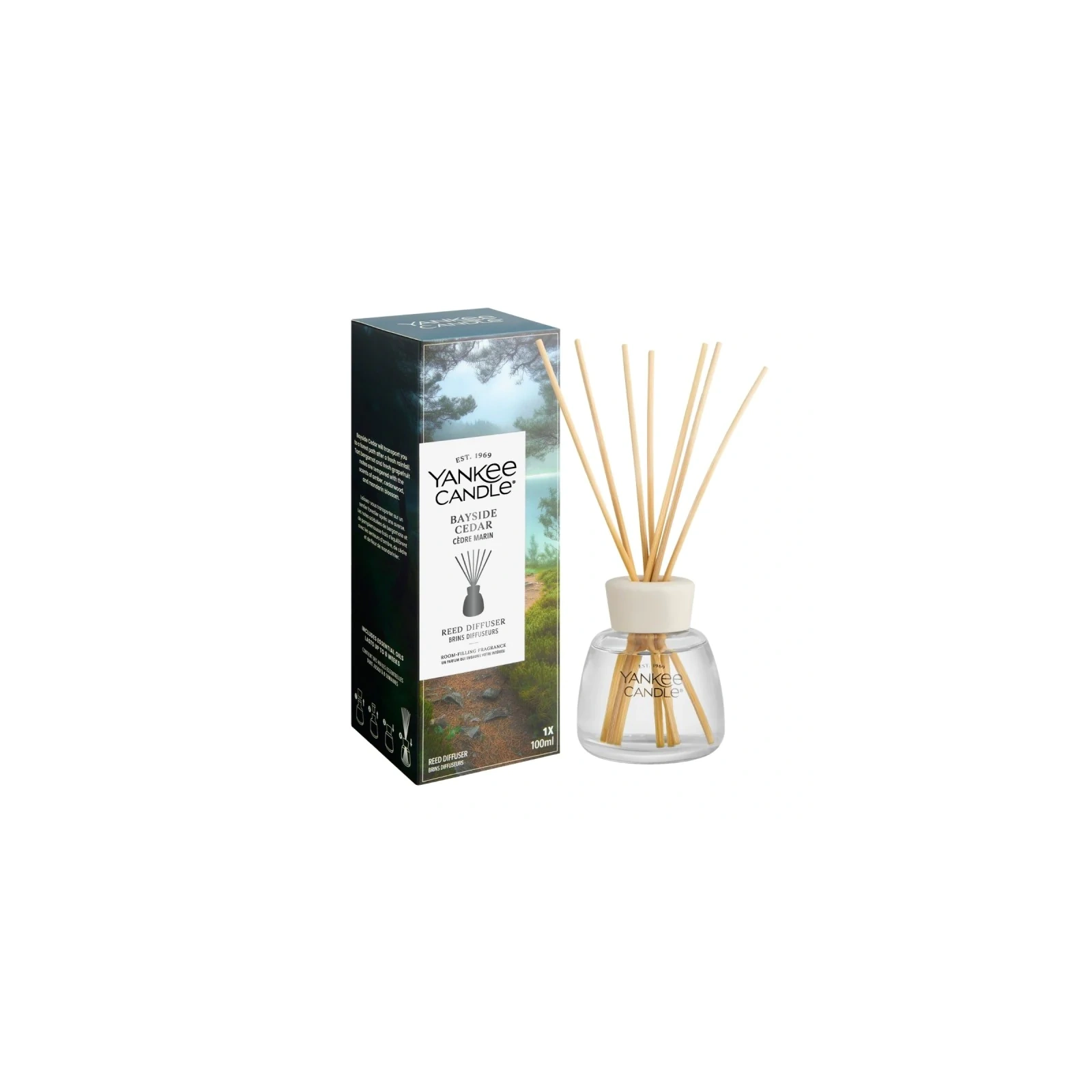 YANKEE CANDLE Reed Diffuser New pałeczki zapachowe BAYSIDE CEDAR 100ml