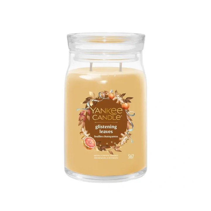 YANKEE CANDLE Signature Duża świeca w słoiku GLISTENING LEAVES 567g