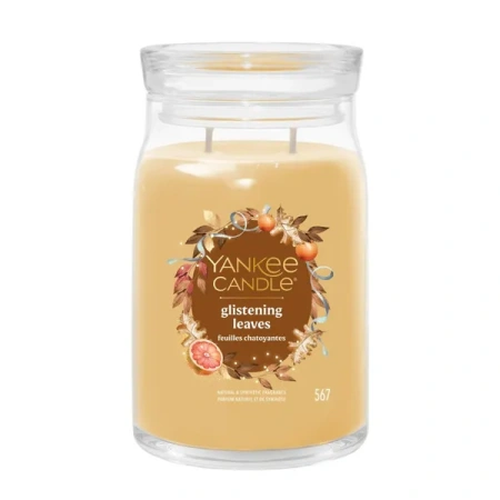 YANKEE CANDLE Signature Duża świeca w słoiku GLISTENING LEAVES 567g