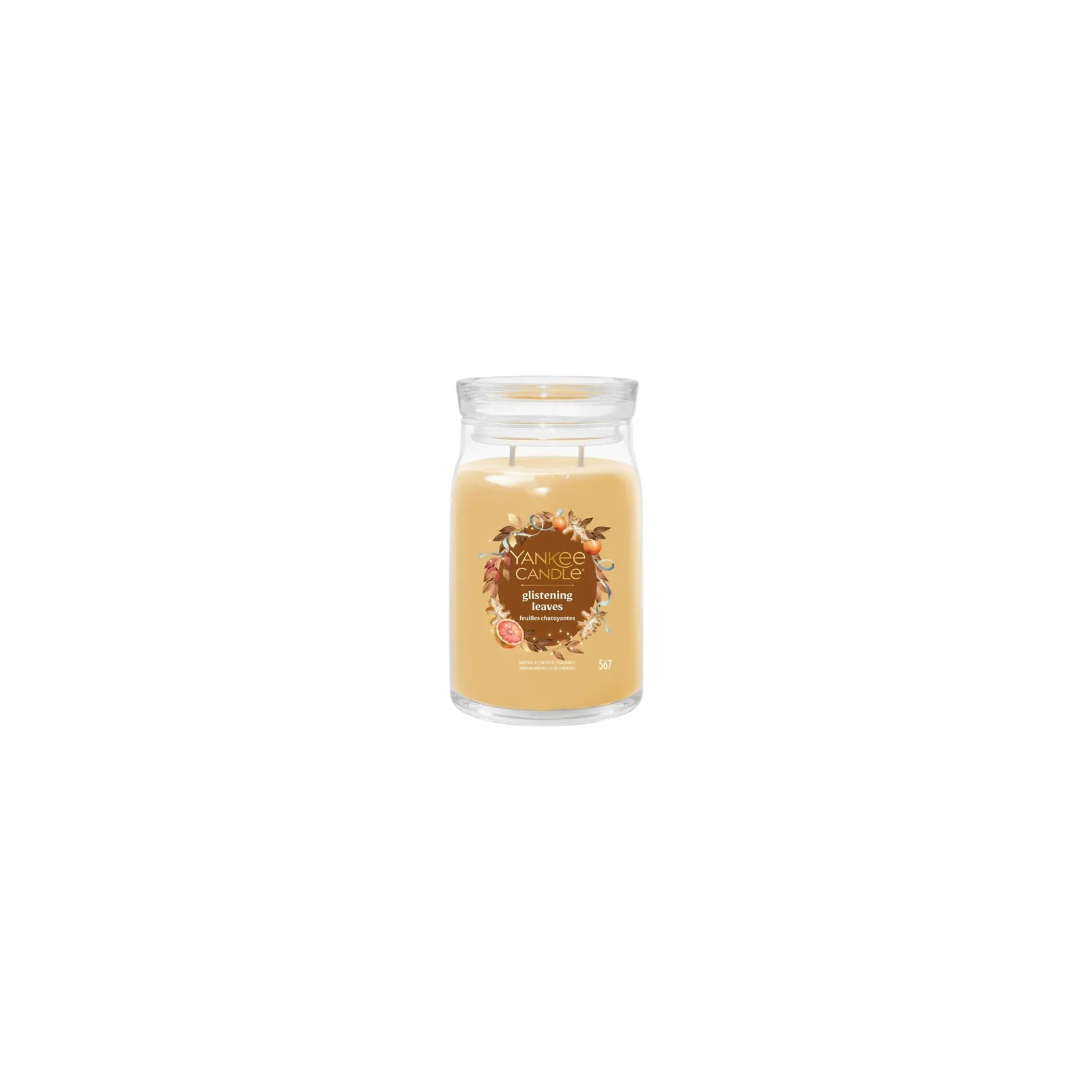 YANKEE CANDLE Signature Duża świeca w słoiku GLISTENING LEAVES 567g