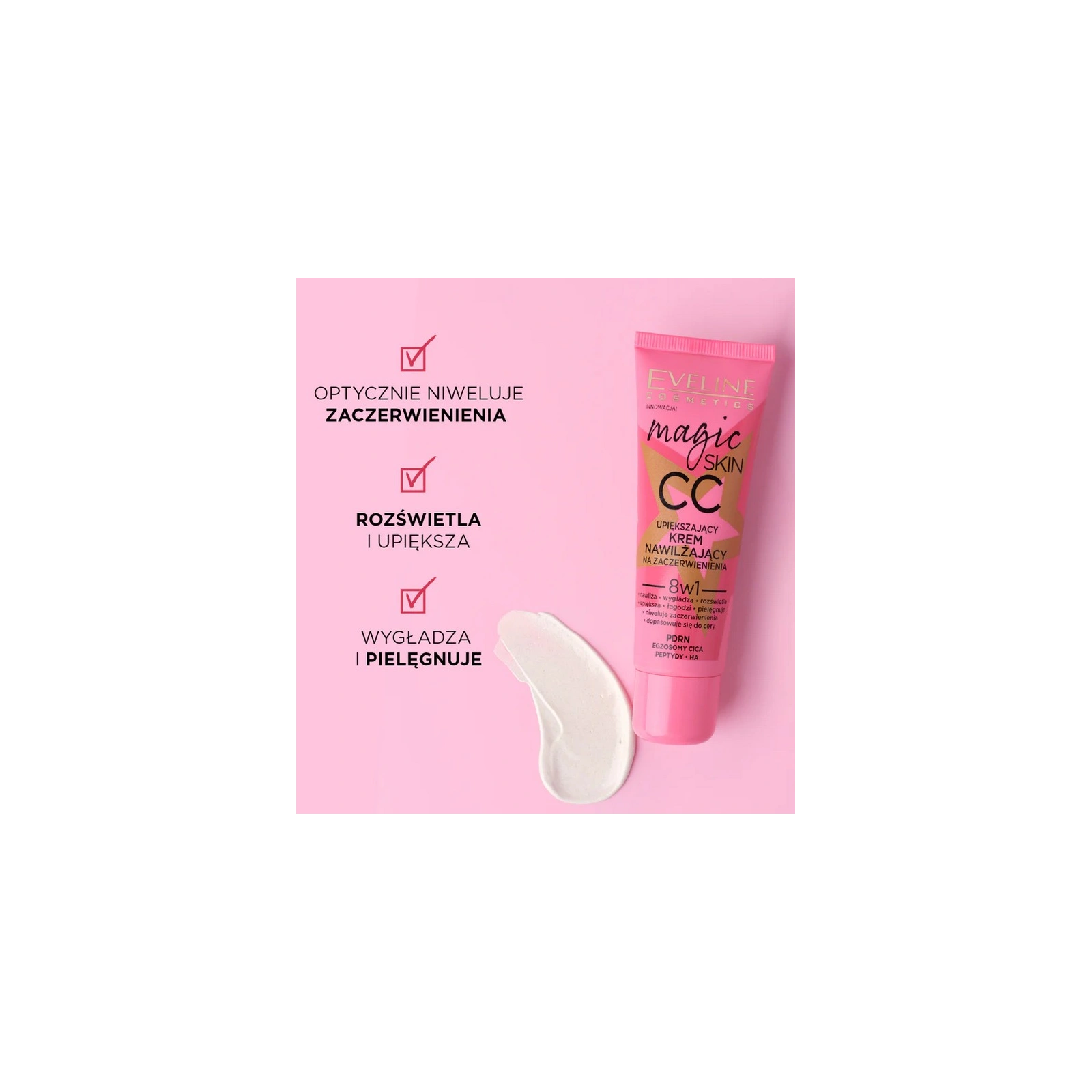 EVELINE Magic Skin nawilżający krem CC redukujący zaczerwienienia 8w1 30ml