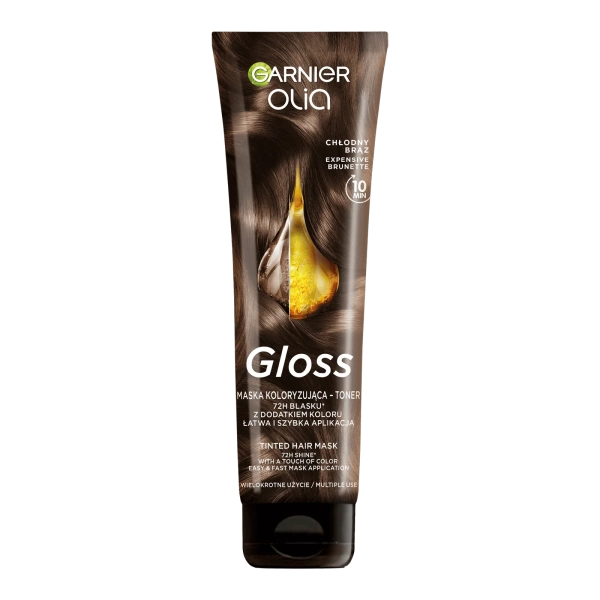 GARNIER Olia Gloss maska koloryzująca do włosów-toner Chłodny Brąz 150ml