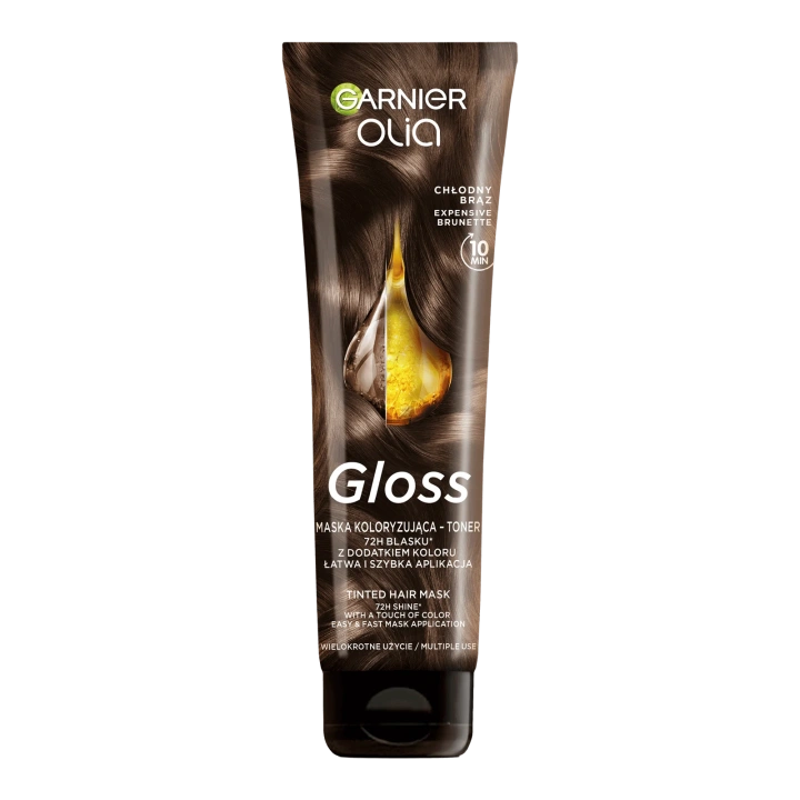 GARNIER Olia Gloss maska koloryzująca do włosów-toner Chłodny Brąz 150ml