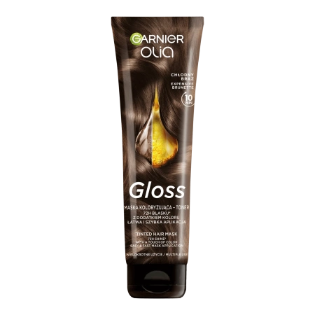 GARNIER Olia Gloss maska koloryzująca do włosów-toner Chłodny Brąz 150ml