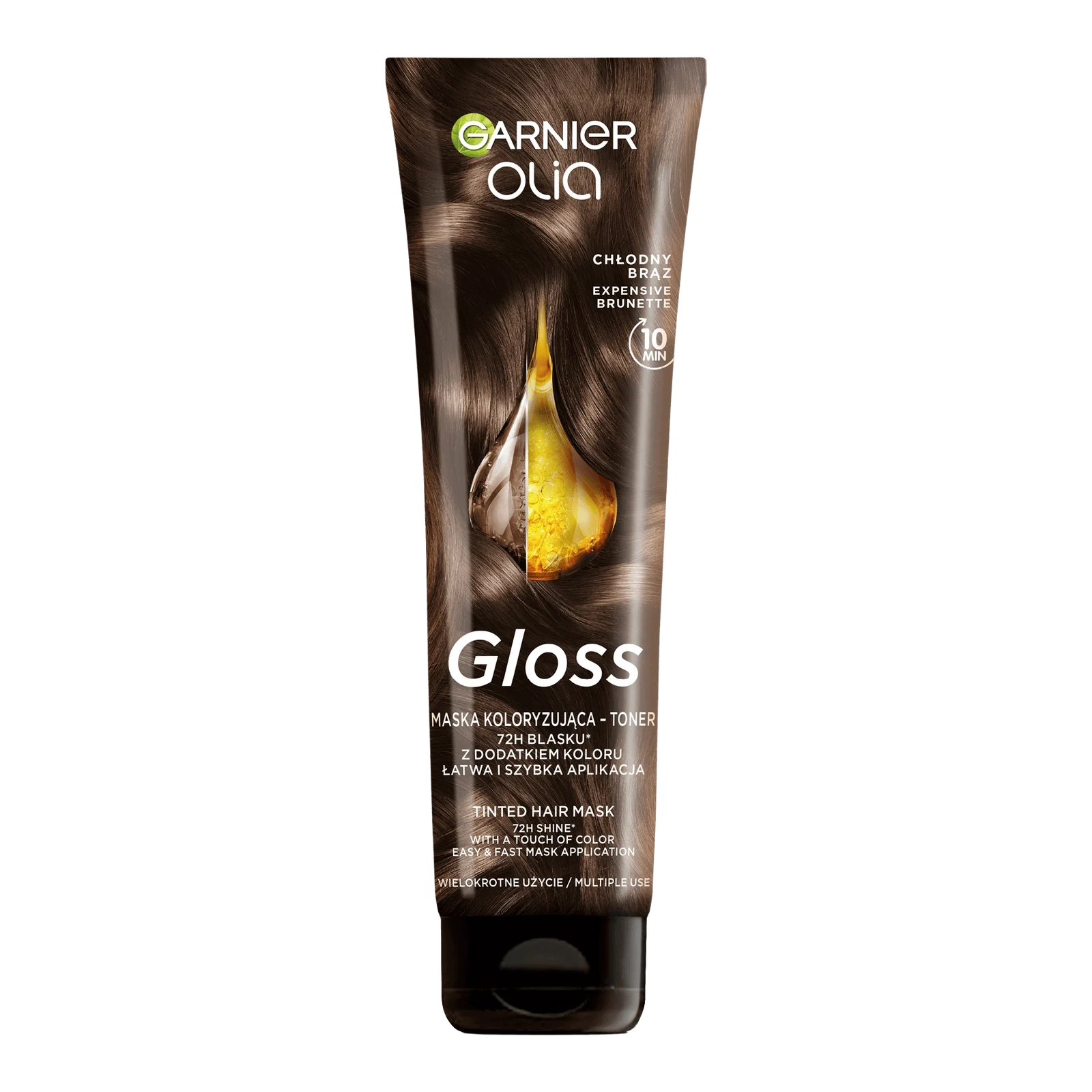 GARNIER Olia Gloss maska koloryzująca do włosów-toner Chłodny Brąz 150ml