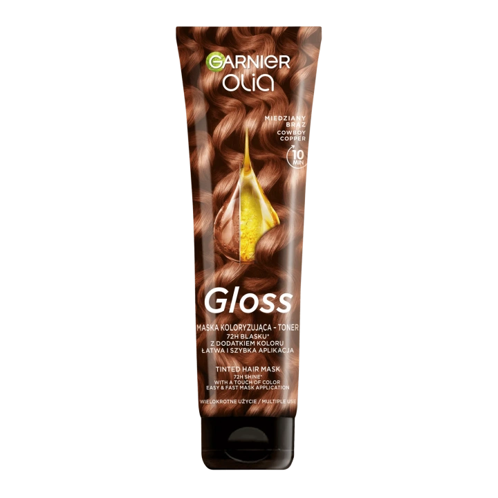 GARNIER Olia Gloss maska koloryzująca do włosów-toner Miedziany Brąz 150ml