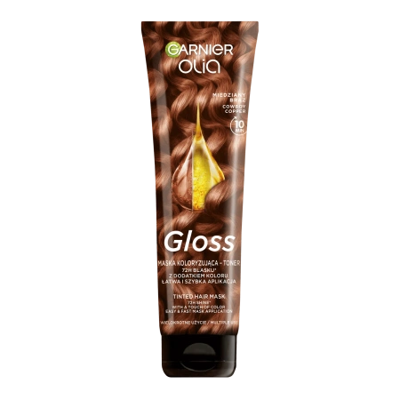 GARNIER Olia Gloss maska koloryzująca do włosów-toner Miedziany Brąz 150ml