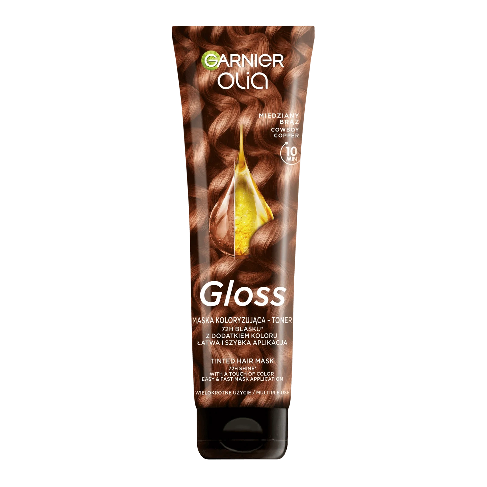GARNIER Olia Gloss maska koloryzująca do włosów-toner Miedziany Brąz 150ml