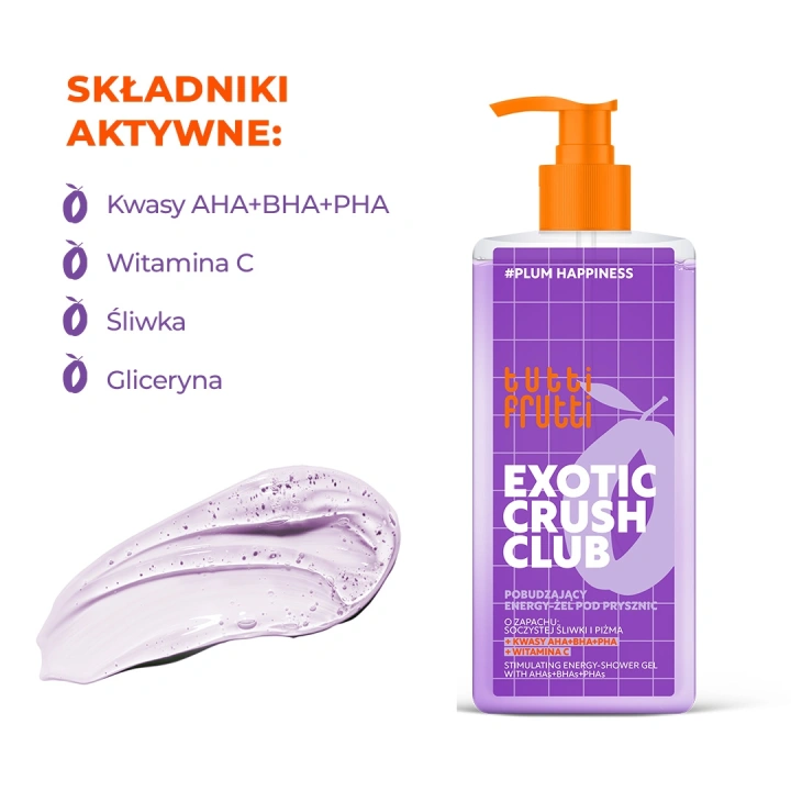 FARMONA Tutti Frutti Exotic Crush Club pobudzający żel pod prysznic Soczysta Śliwka i Piżmo 400ml